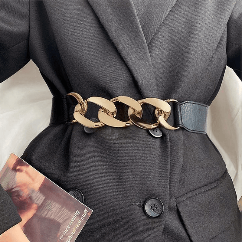 Women's gold silver waist belt - MRSLM