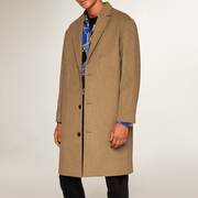 men's long woolen blend jacket - MRSLM
