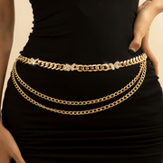 Multi-layer chain waist accessory with butterfly, view 5 - MRSLM
