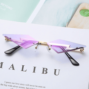 party funny rimless gold frame sunglasses, view 10 - MRSLM