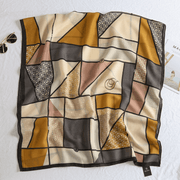 women's long check cotton linen scarf, view 5 - MRSLM