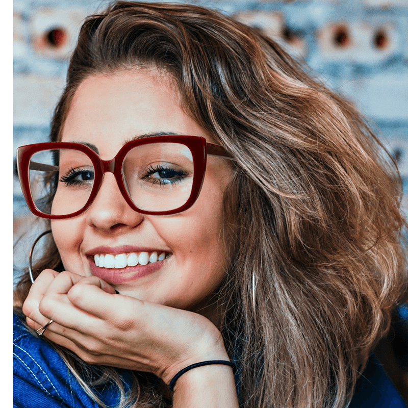 large frame spring hinge flat lens glasses - MRSLM