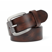 vegetable tanned cowhide pin buckle belt, view 4 - MRSLM