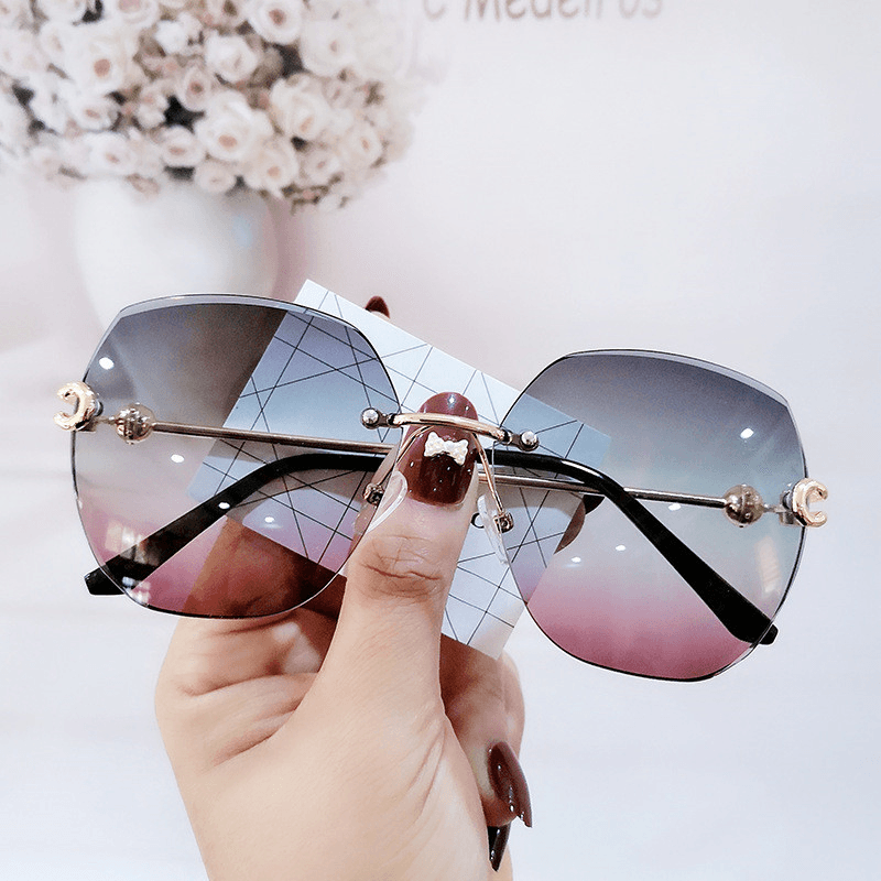 Planet-shaped rimless sunglasses, view 12 - MRSLM