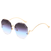 fashion round metal frame sunglasses, view 2 - MRSLM