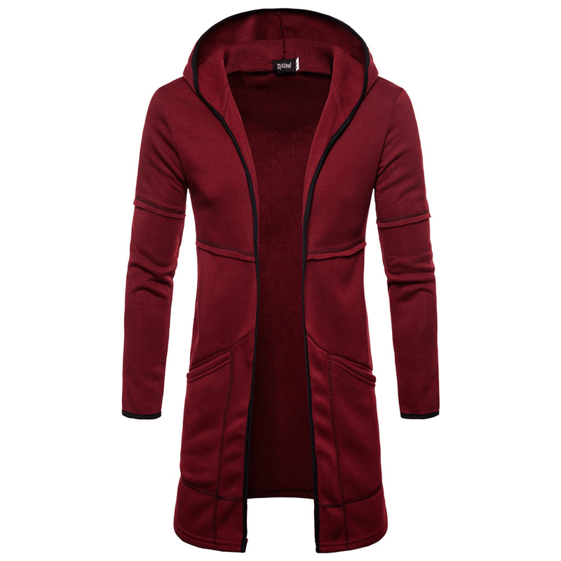 men's hooded mid-length cardigan, view 2 - MRSLM