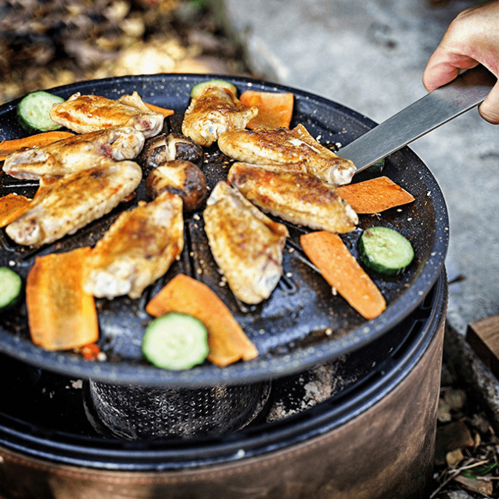 HX OUTDOORS Electric Charcoal Grill Smoker Barbecue Stove Adjustable Portable Camping Picnic - MRSLM