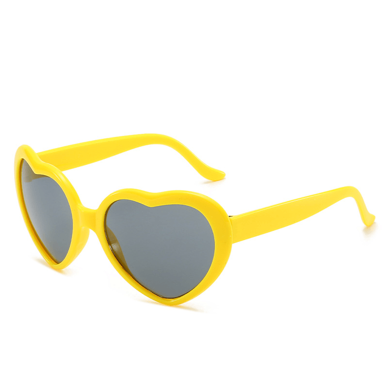 peach heart cat-eye sunglasses, view 7 - MRSLM