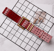 women's solid color wide belt, view 5 - MRSLM