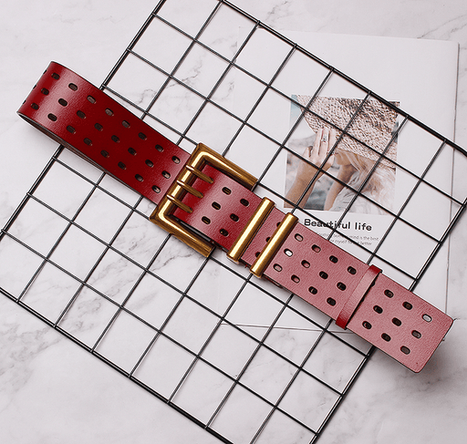 women's solid color wide belt, view 5 - MRSLM