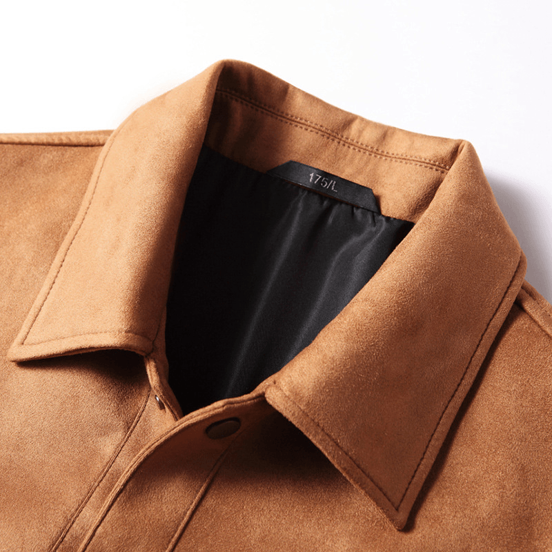 men's loose suede-look jacket, view 7 - MRSLM