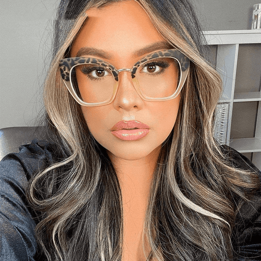 Retro oval blue light filtering glasses - MRSLM