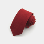 slim striped flannel tie, view 17 - MRSLM