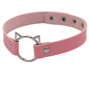 Punk leather collar choker, view 3 - MRSLM