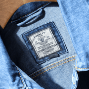 casual denim jacket with lapel collar, view 5 - MRSLM