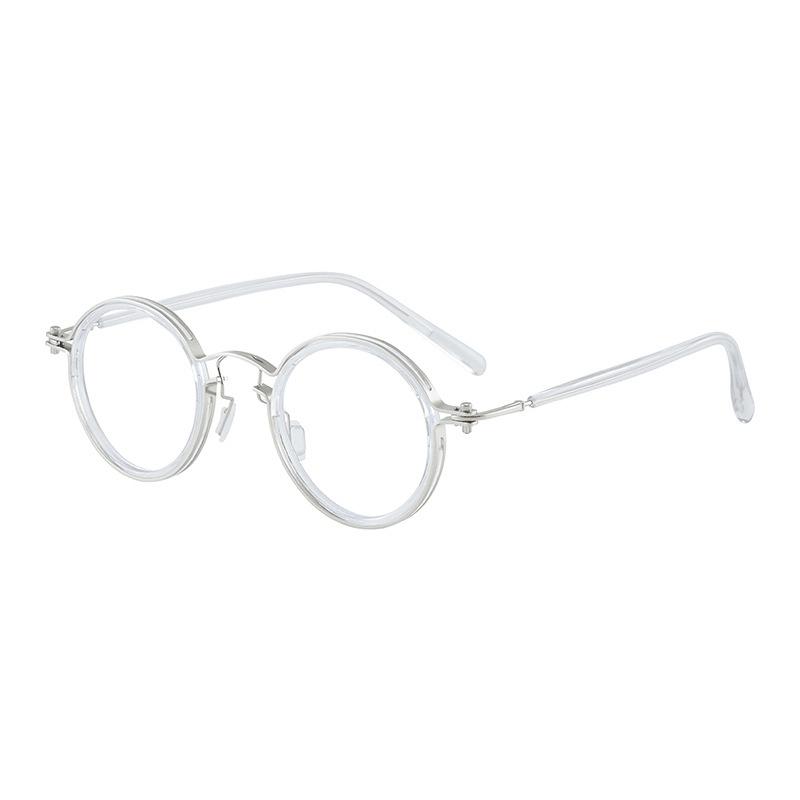 Retro round blue light filtering glasses, view 4 - MRSLM