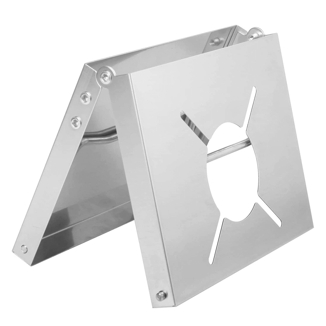 Ipree® Stainless Steel Camping Stove Bracket Heat Insulation Table Gas Furnace Folding Cooker Table Stove Accessories - MRSLM