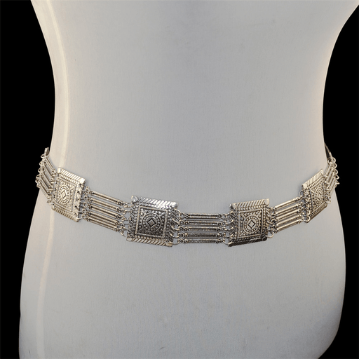 Vintage rectangular alloy waist chain, view 2 - MRSLM