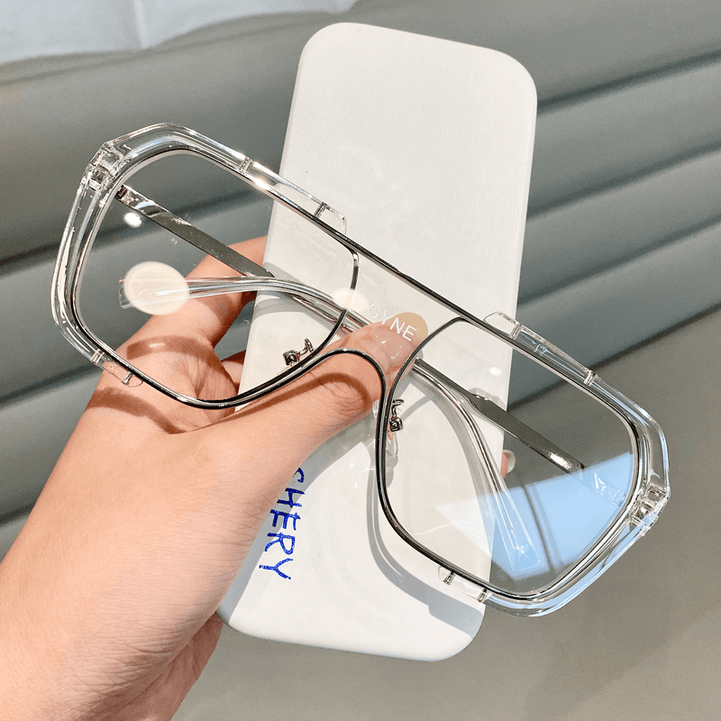 one-piece big frame aviator sunglasses, view 5 - MRSLM