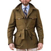 Men's long slim autumn coat, view 4 - MRSLM