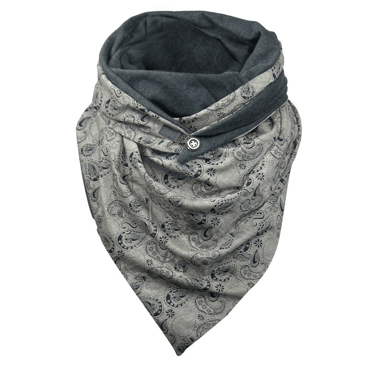 Padded Warm Shawl Printed Bib Scarf - MRSLM