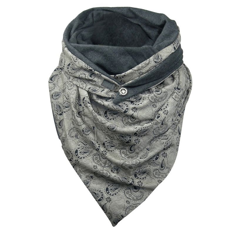 Padded warm printed shawl scarf, view 16 - MRSLM