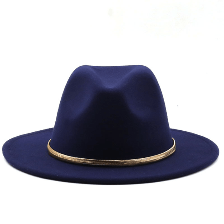 Fashion Autumn and Winter New Men'S and Women'S Woolen Top Hat Jazz - MRSLM