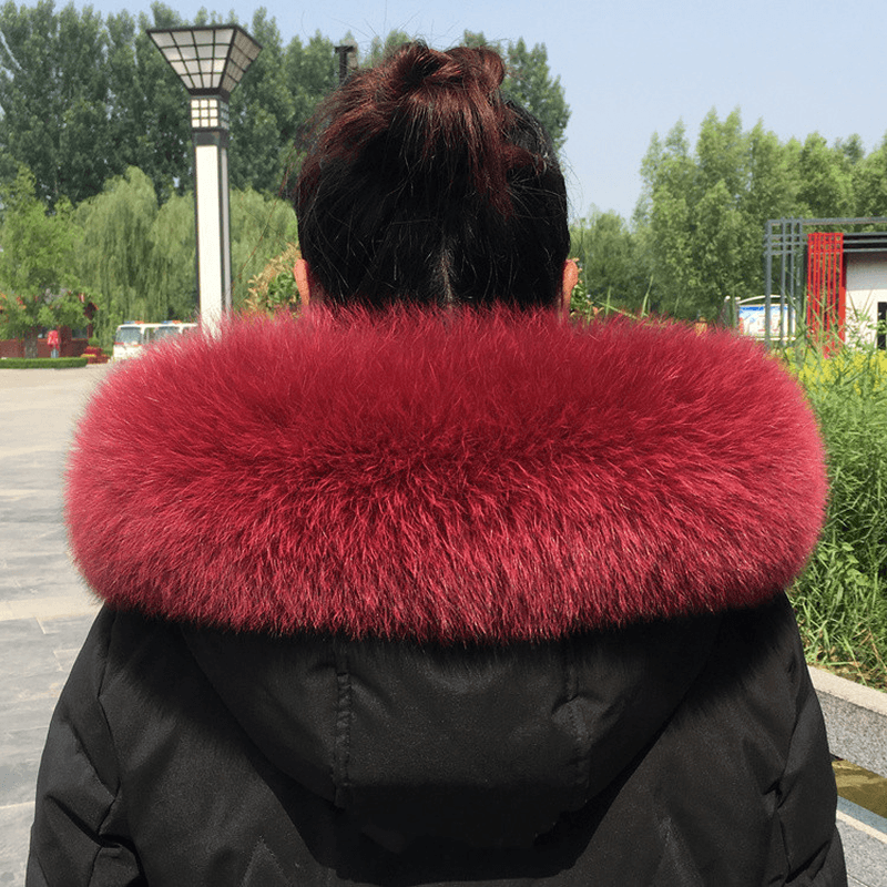 fox fur collar scarf, view 17 - MRSLM