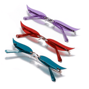rimless pointed cat-eye sunglasses, view 11 - MRSLM