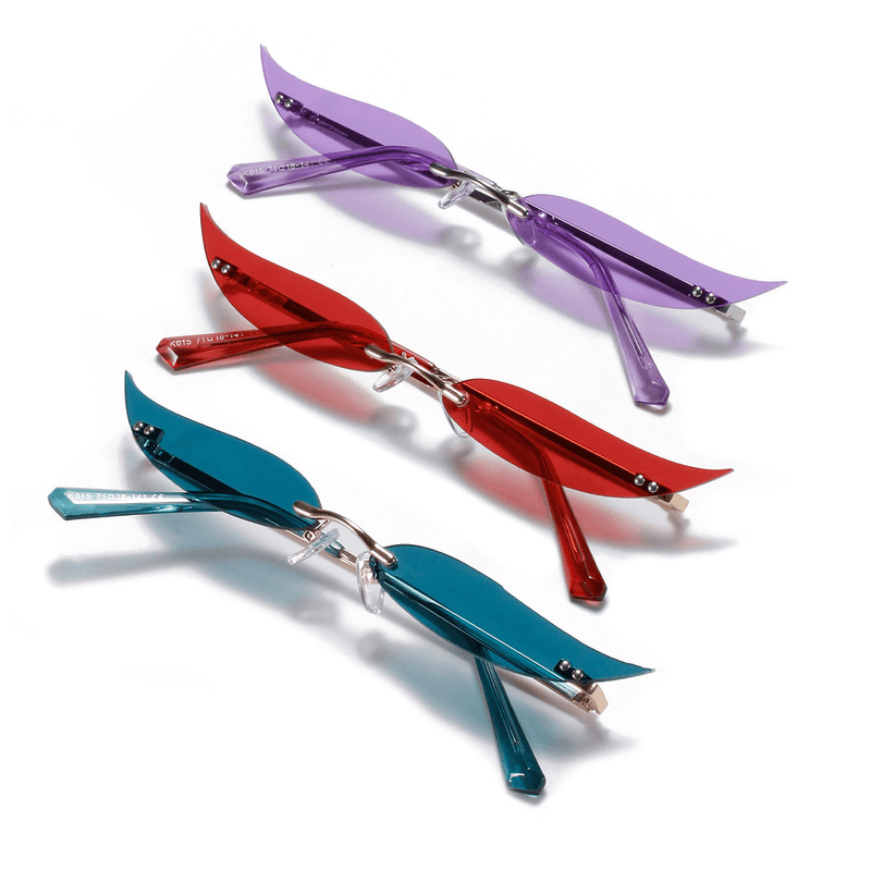 rimless pointed cat-eye sunglasses, view 11 - MRSLM