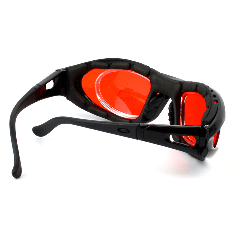 blue light protective glasses with green lenses, view 4 - MRSLM