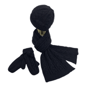 parent-child warm wool hat scarf glove set, view 3 - MRSLM