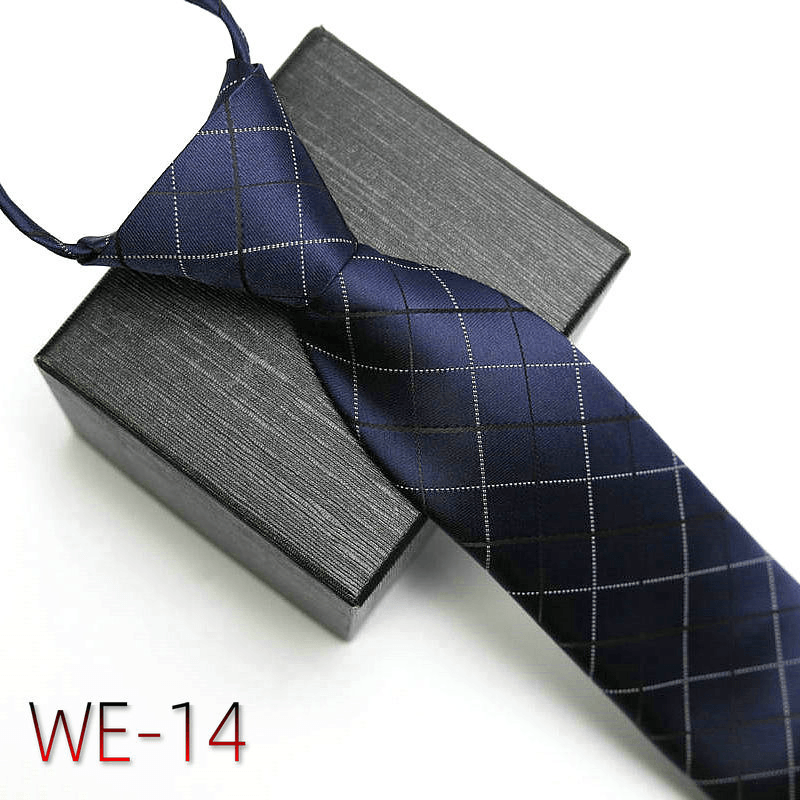 Men's striped polyester silk tie, view 14 - MRSLM