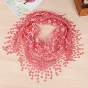 Women's lace fringed scarf, view 17 - MRSLM