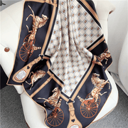 women's mulberry silk twill square scarf, view 8 - MRSLM