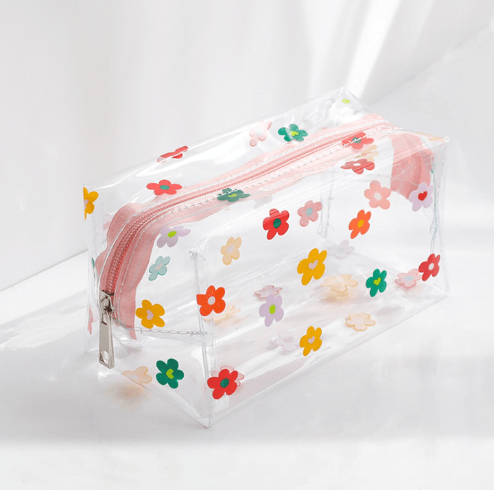 Japanese Cute Transparent Cosmetic Bag Large Capacity Portable New Super Fire Wash Storage Bag Korea Ins Wind - MRSLM