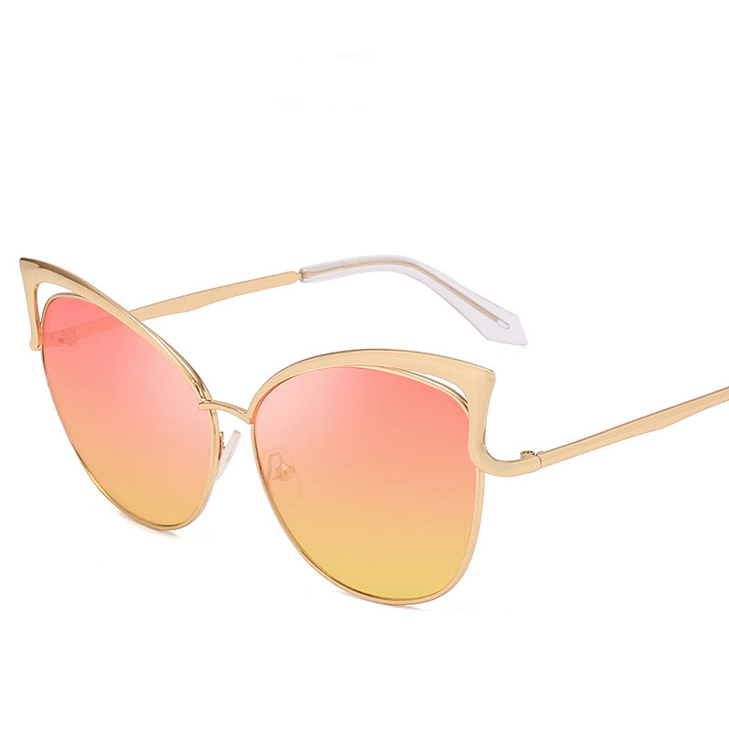 Women's colorful lens metal sunglasses, view 6 - MRSLM