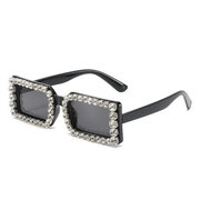 women's diamond-studded square glasses - MRSLM