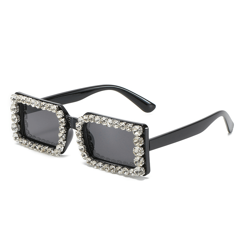 women's diamond-studded square glasses - MRSLM