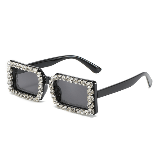 women's diamond-studded square glasses - MRSLM