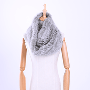 men's long double-sided rabbit fur scarf, view 6 - MRSLM