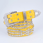 women's diamond-studded rivet alloy belt - MRSLM