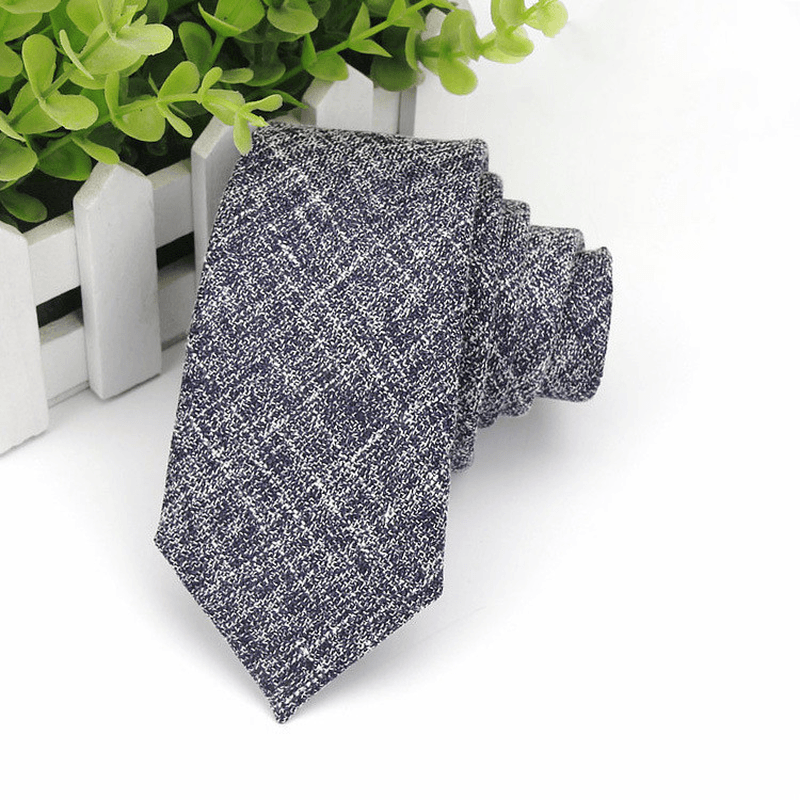men's super narrow cotton necktie, view 9 - MRSLM