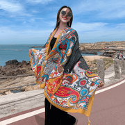 ethnic style cotton scarf, view 12 - MRSLM