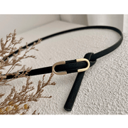 Women's thin pigskin belt, view 10 - MRSLM