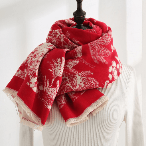 Imitation cashmere floral scarf - MRSLM