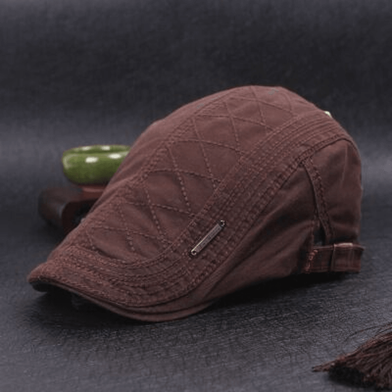men's pure cotton English style beret, view 3 - MRSLM