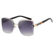 Big frame diamond trim butterfly sunglasses, view 4 - MRSLM