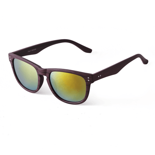 wood grain square polarized sunglasses - MRSLM