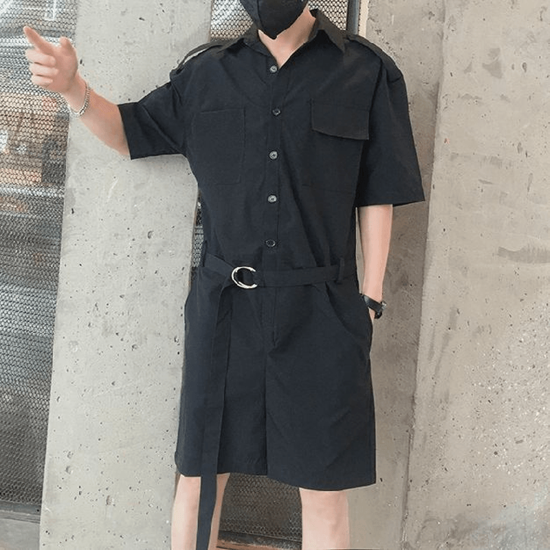 Men's belted romper jumpsuit - MRSLM